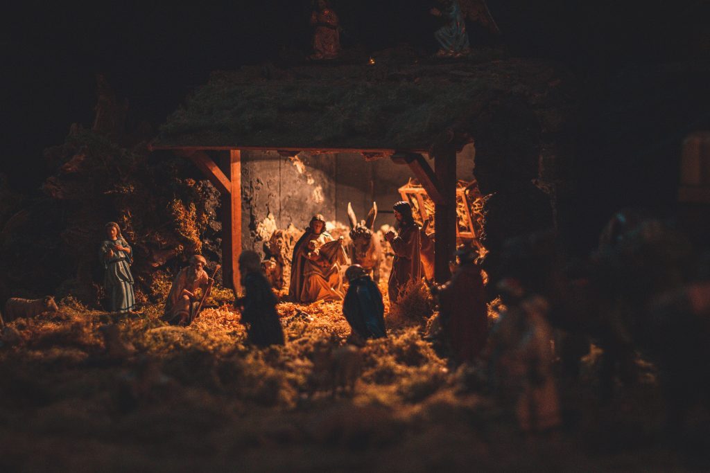 The Nativity Scene depicting St Andrews Christmas Novena Prayer that ends on Christmas Eve.