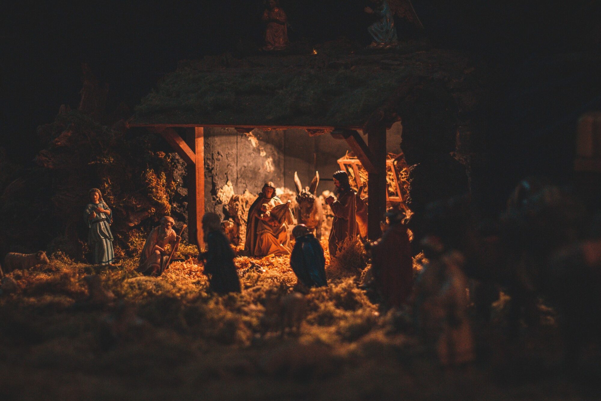 The Nativity Scene depicting St Andrews Christmas Novena Prayer that ends on Christmas Eve.