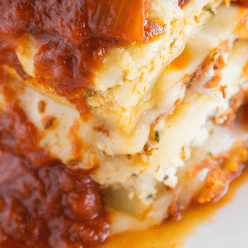cheesy ravioli lasagna