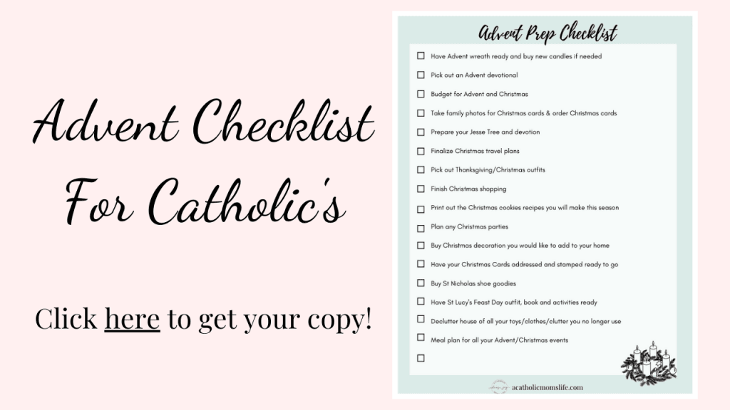 Advent and Christmas for Catholics Checklist